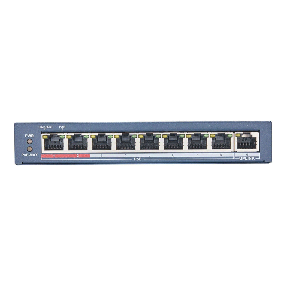 Hikvision DS-3E0109P-E/M 9-Port (8 Port PoE + 1 Port Uplink) 10/100Mbps Unmanaged Switch