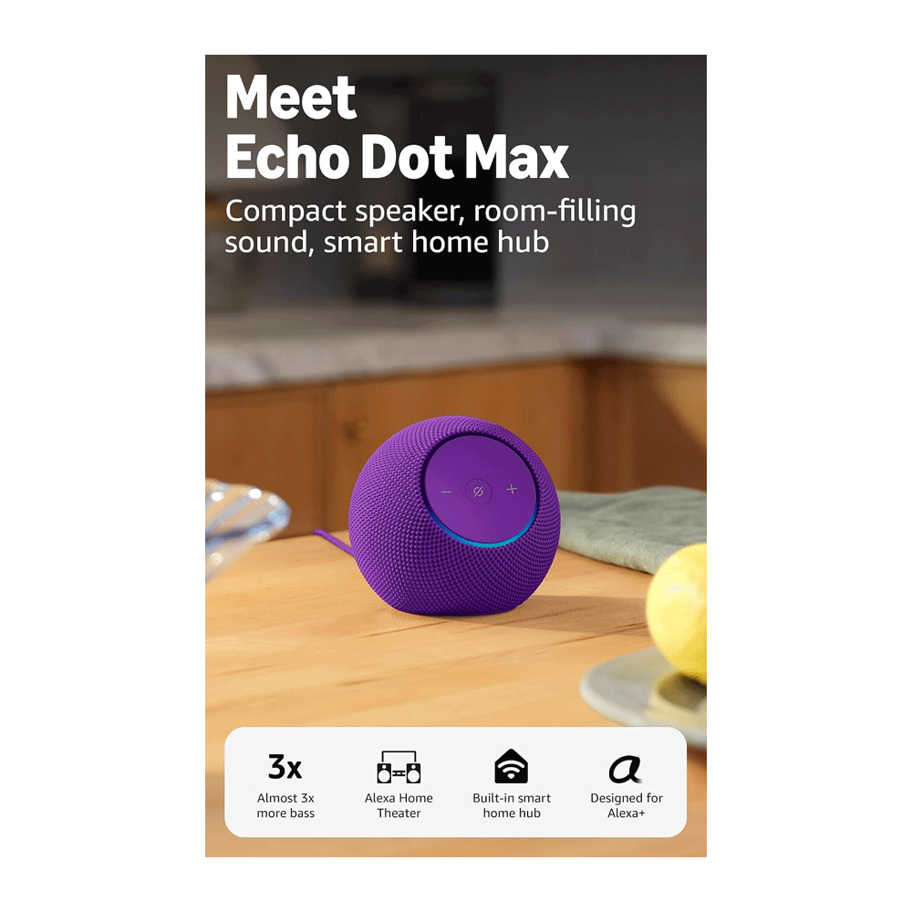 Amazon Echo Dot Max Smart Speaker With Alexa - Purple