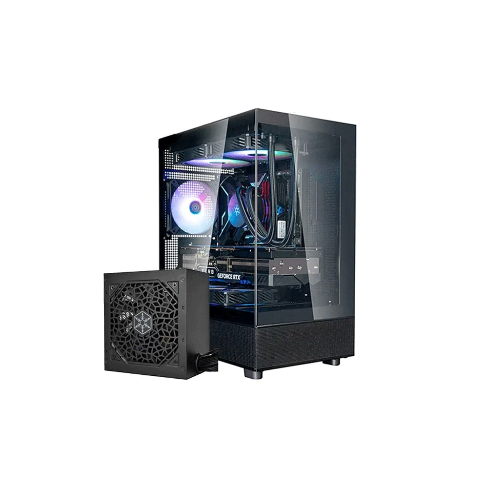 SilverStone Lucid 04 Mid Tower Case + 80 Plus 550W Power Supply