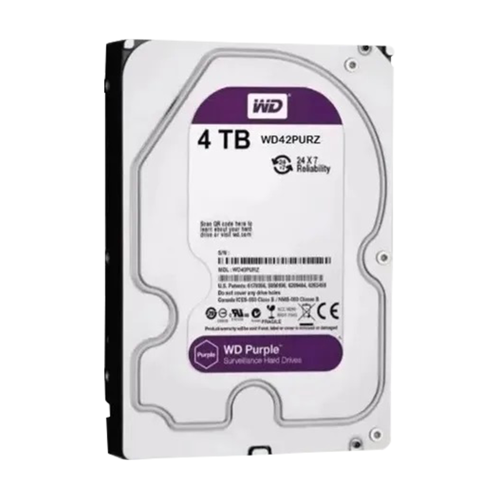 HDD Internal CCTV 3.5 Inch Western Digital Purple 4T (3Y)