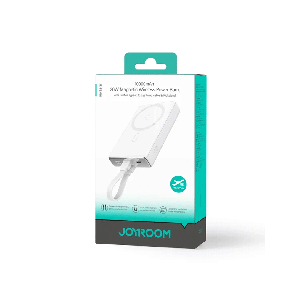 Joyroom JR-PBM01 20W Magnetic Wireless Power Bank 10000mAh  - White